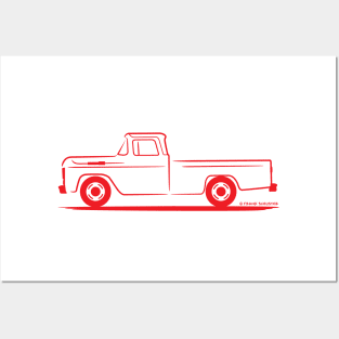 1960 Ford F 150 Red Posters and Art